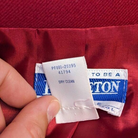 Pendleton Red Blazer Vintage Women's Size 6 Petite‎ 100% Virgin Wool Career Work - Picture 11 of 14